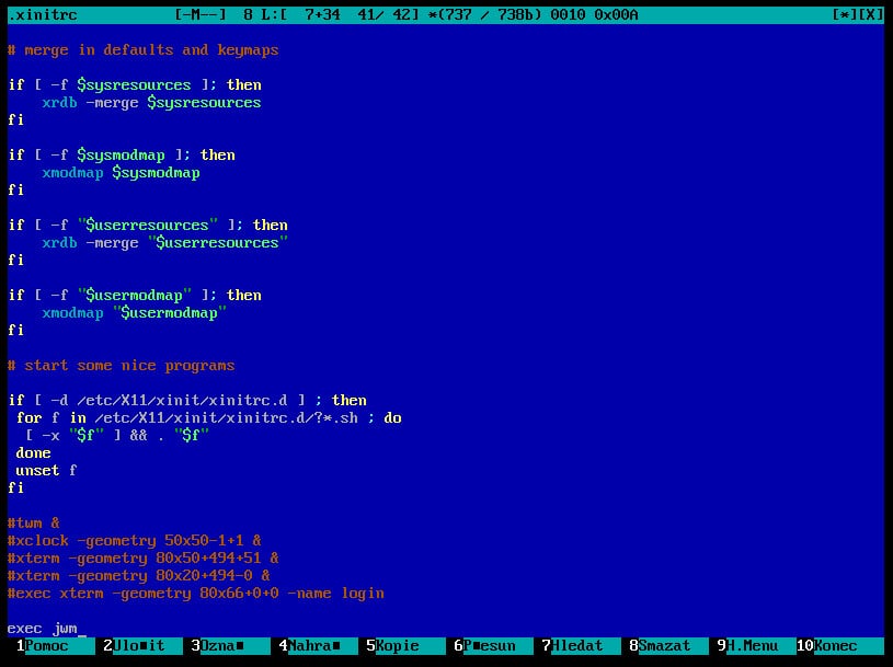 Arch: základní sada aplikací, JWM