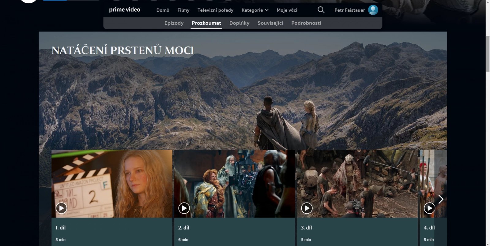 Funkce Prozkoumat v Amazon Prime Video