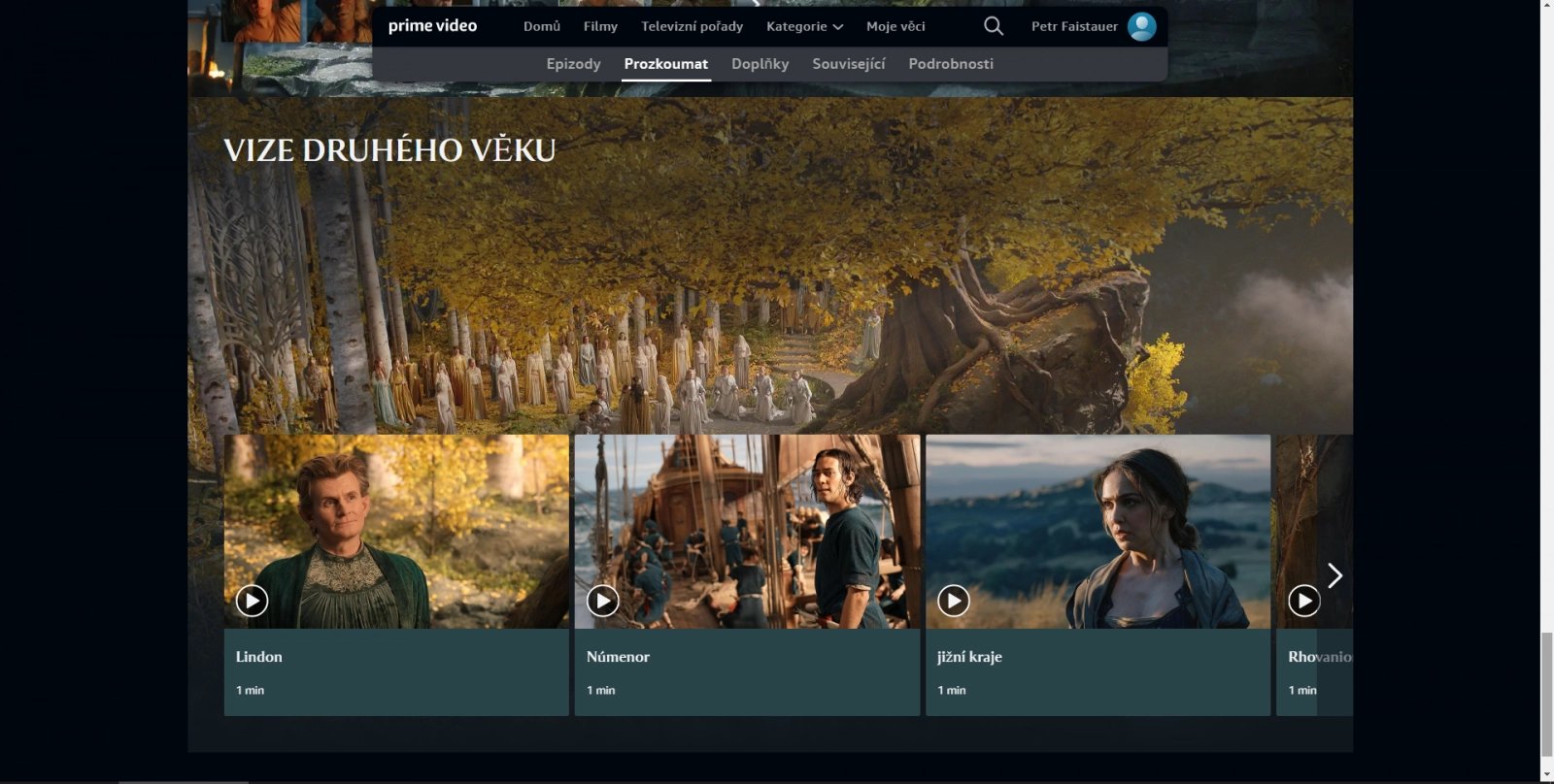 Funkce Prozkoumat v Amazon Prime Video