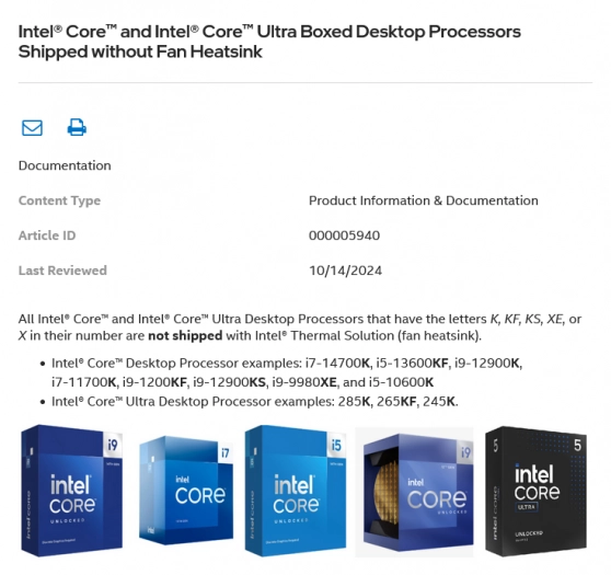 Intel Core Ultra 9 295K uniklé na webu Intelu? Dnes už na dané stránce zmínka o 295K není, Intel opravil jméno modelu na 285K. Otázka, zda šlo o chybu, nebo záměr, zůstává