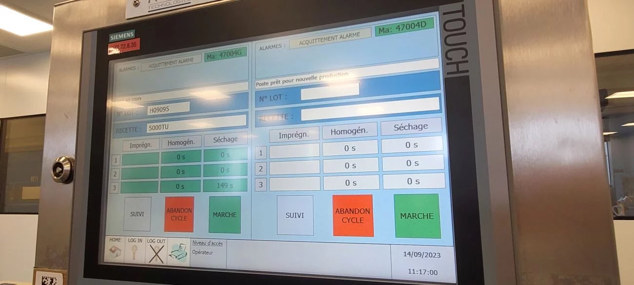 Proces impregnace řídí počítač