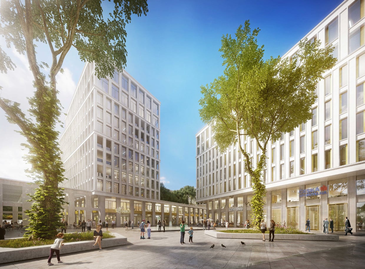Nové sídlo České spořitelny podle návrhu z dílny Baumschlager Eberle Architekten/Pavel Hnilička architekti (Rakousko/Česko)