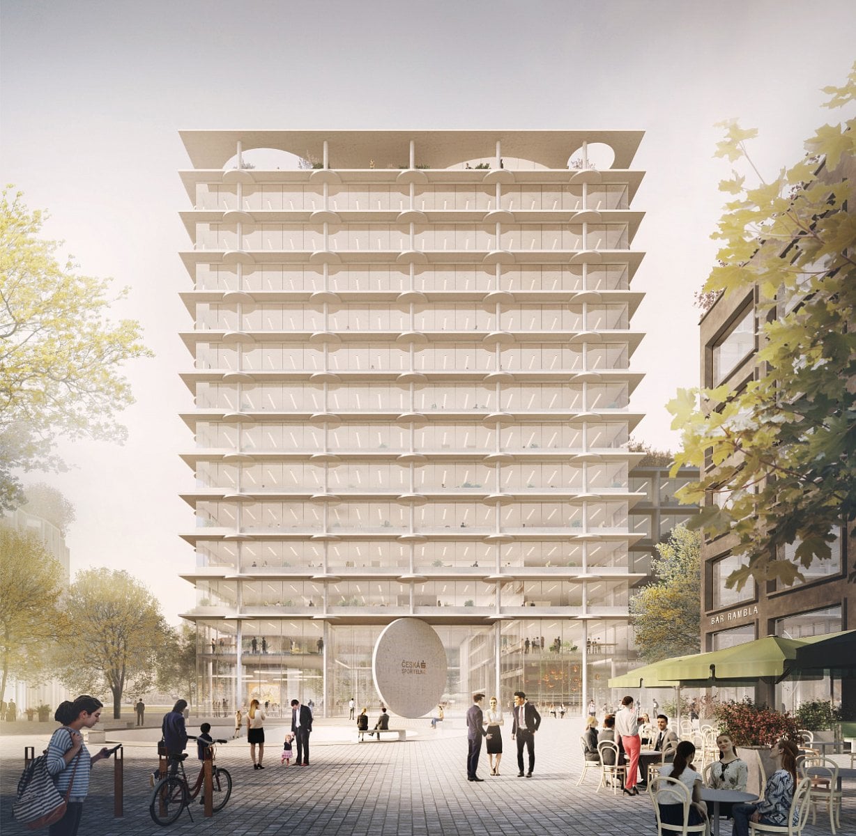 Nové sídlo České spořitelny podle návrhu z dílny Tham Videgard Arkitekter (Švédsko)