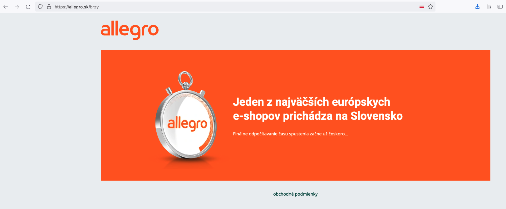 Příprava webu Allegro.sk (1. 9. 2023)