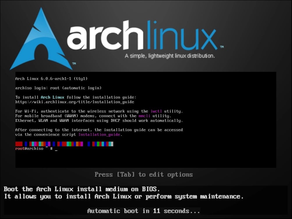 Arch Linux 2022.11.01