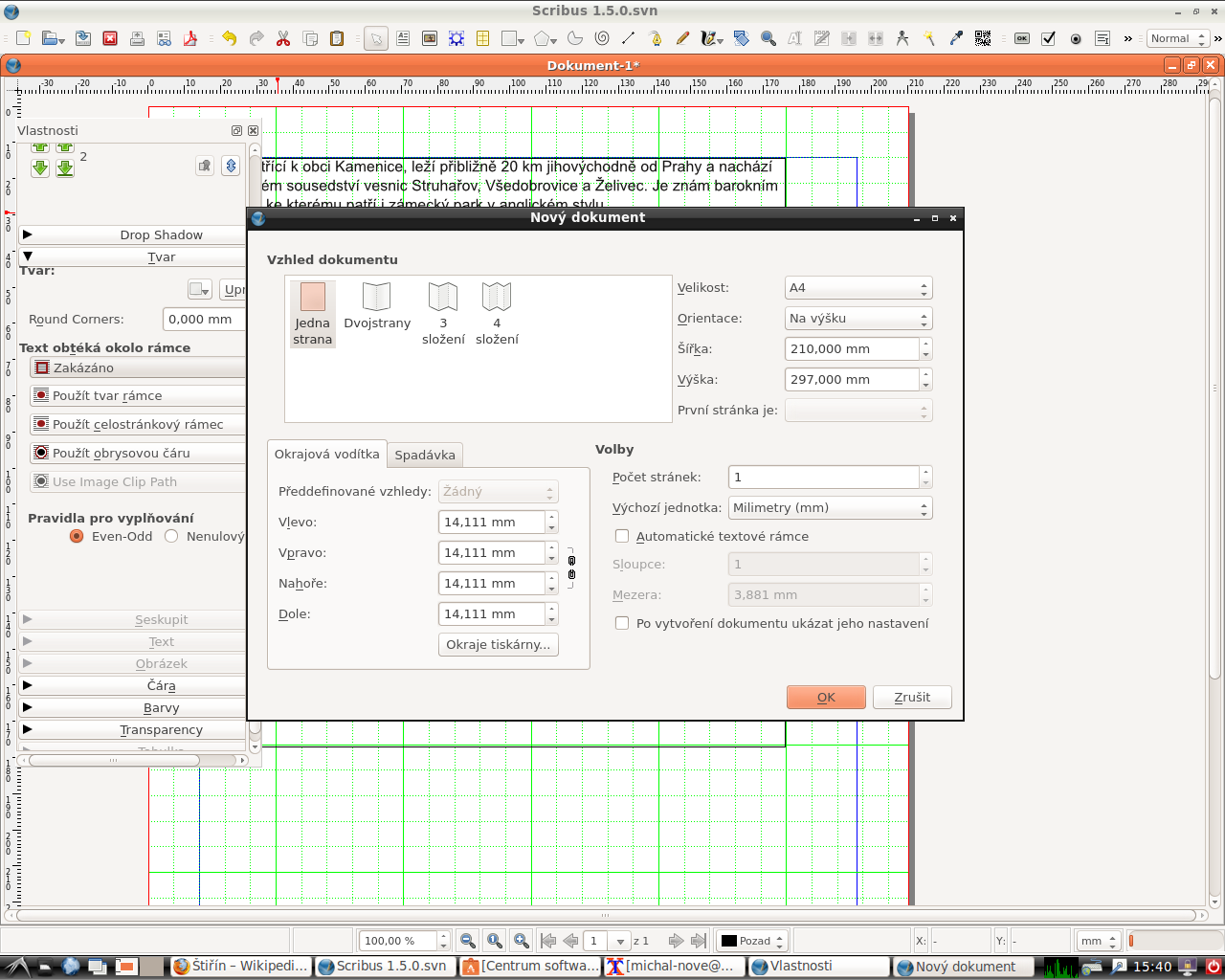 Novinky v programu Scribus 1.5