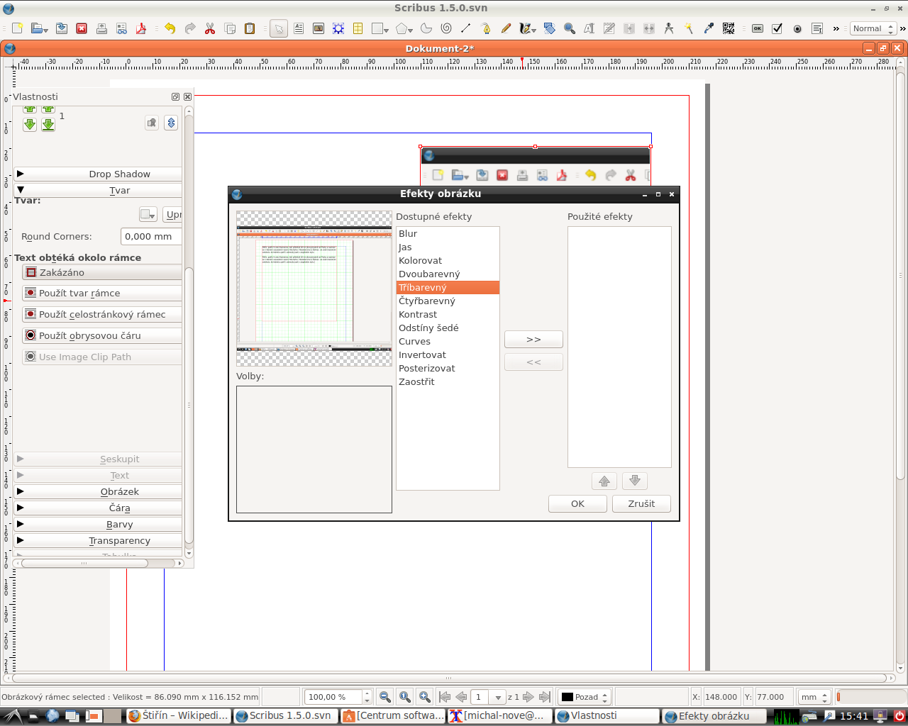 Novinky v programu Scribus 1.5