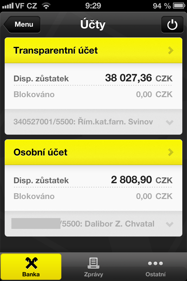 Mobilní eKonto