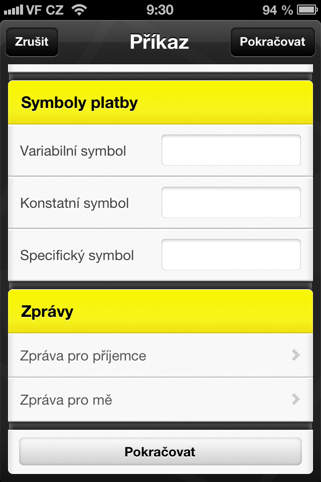 Mobilní eKonto