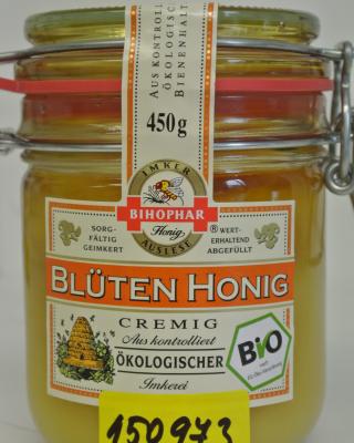 BIHOPHAR Blüten Honig Cremig BIO - BIO - Květový Med pastový z ekologického zemědělství. Kategorie: Falšované potraviny. Nevyhovující parametr: pylová zrna - geografický původ. Pylová analýza prokázala, že med nepocházel z oblasti uvedené na obale. Země výroby: Německo. Místo kontroly: MAKRO Cash & Carry ČR s.r.o., Plzeň