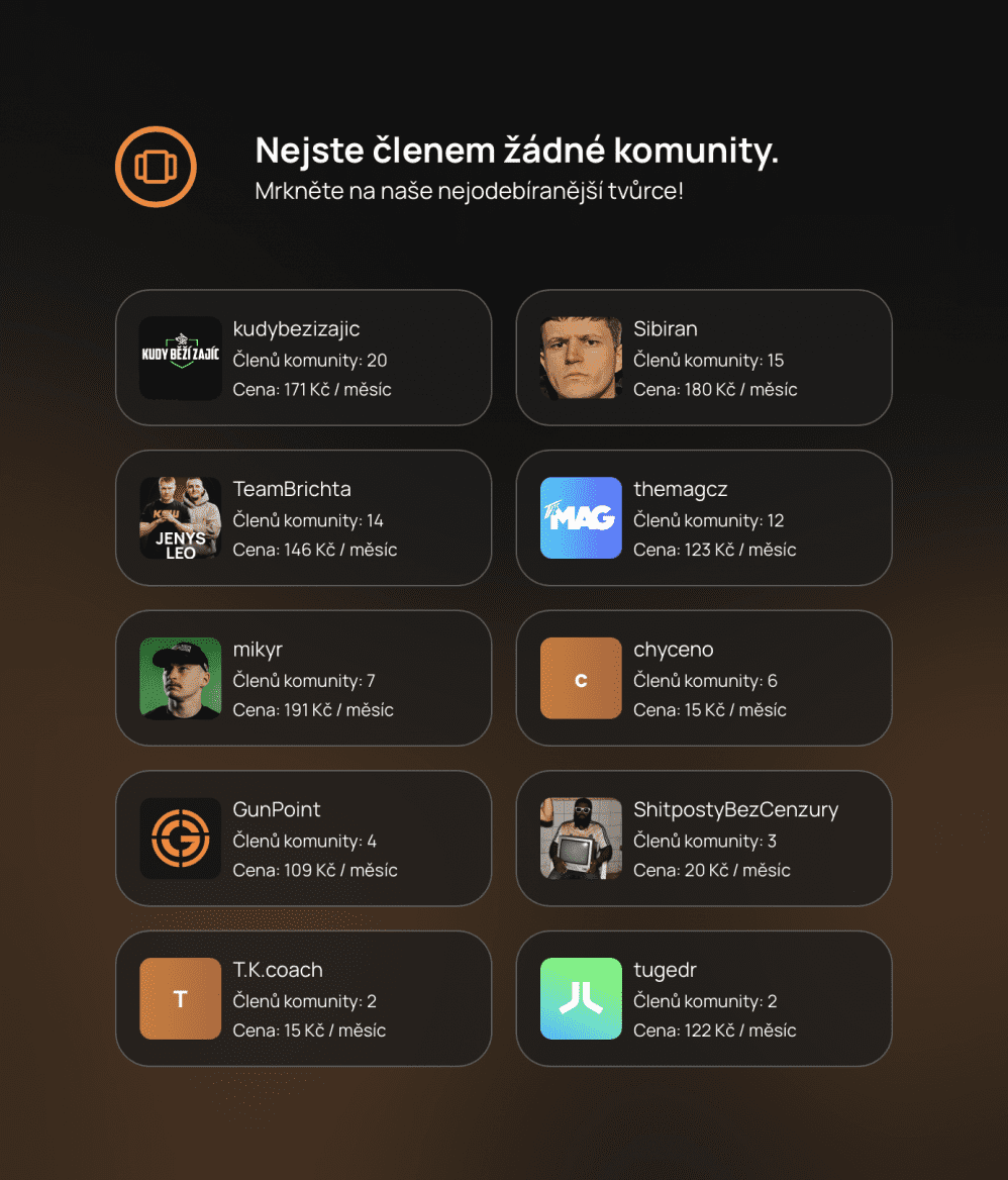 Nový projekt Komunita