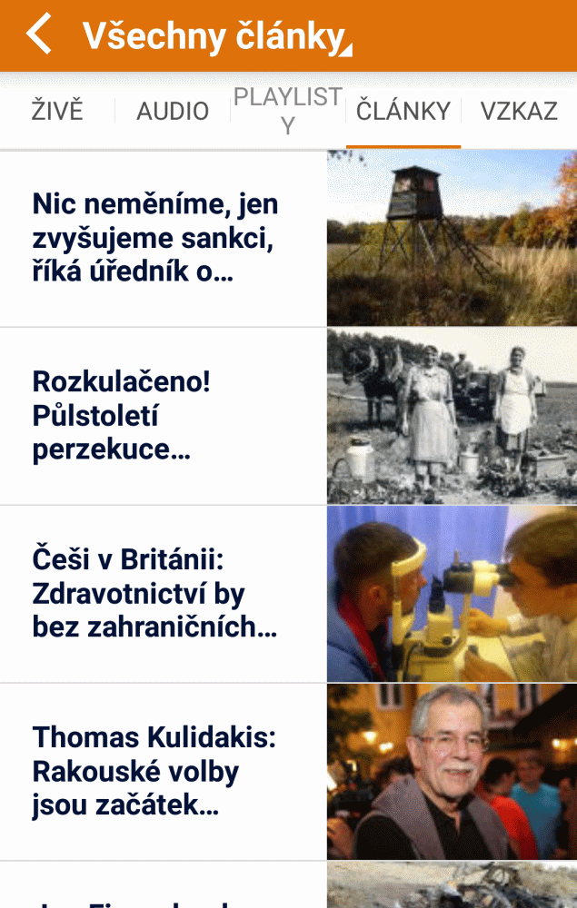 ČRo - nová aplikace iRadio, květen 2016