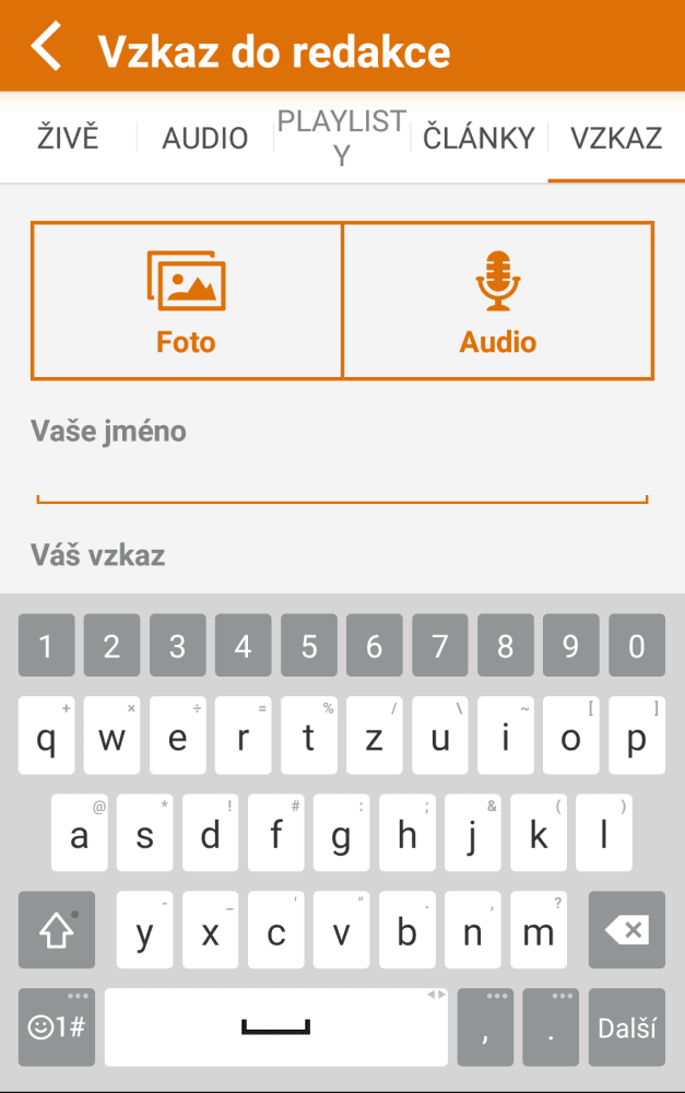 Vzkaz můžete do rozhlasu poslat na několik způsobů.