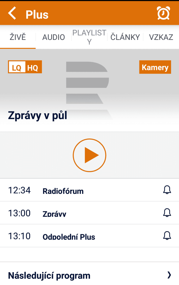 Přepracovaná nabídka u stanice ČRo Plus.