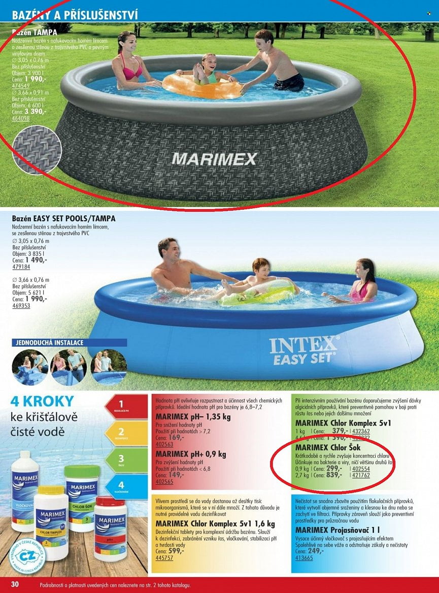 Letáky Uni Hobby 2021 a 2022 bazény a příslušenství
