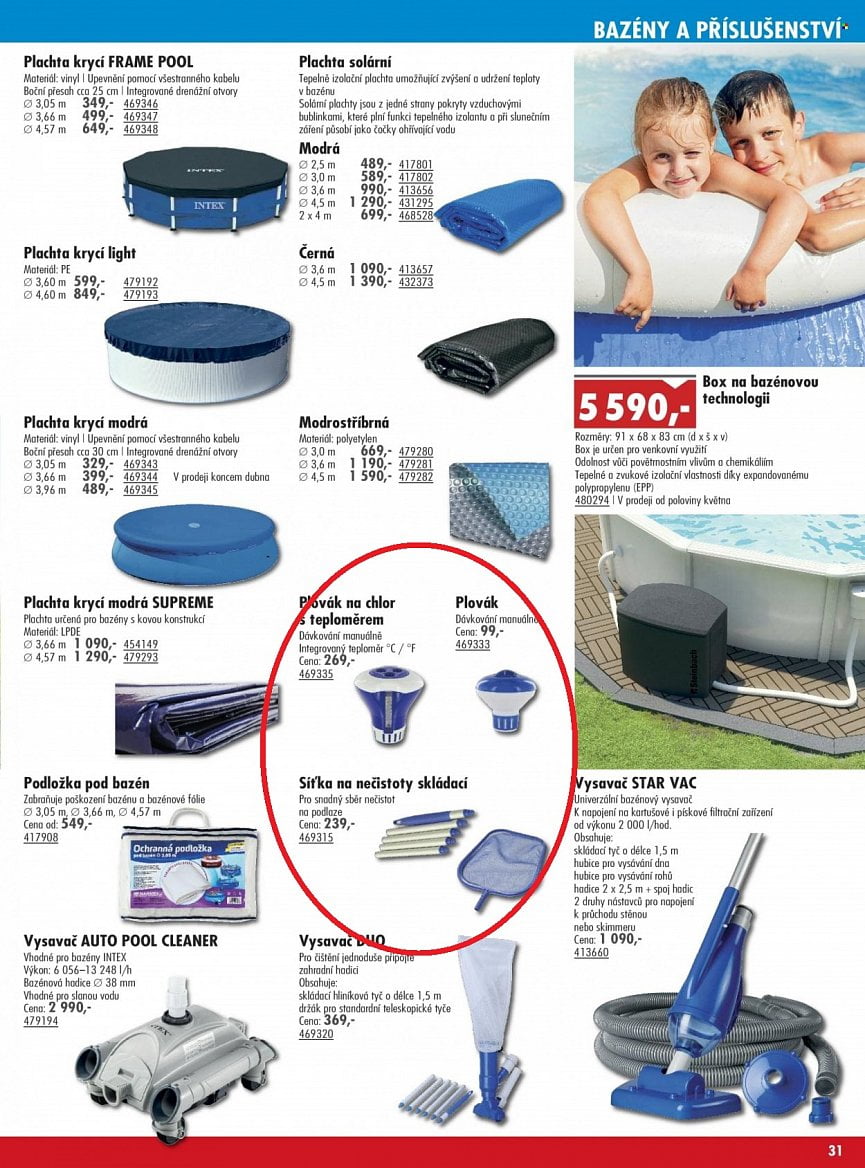 Letáky Uni Hobby 2021 a 2022 bazény a příslušenství
