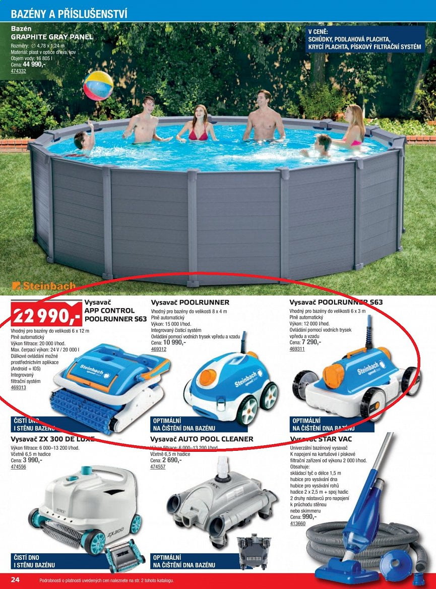 Letáky Uni Hobby 2021 a 2022 bazény a příslušenství