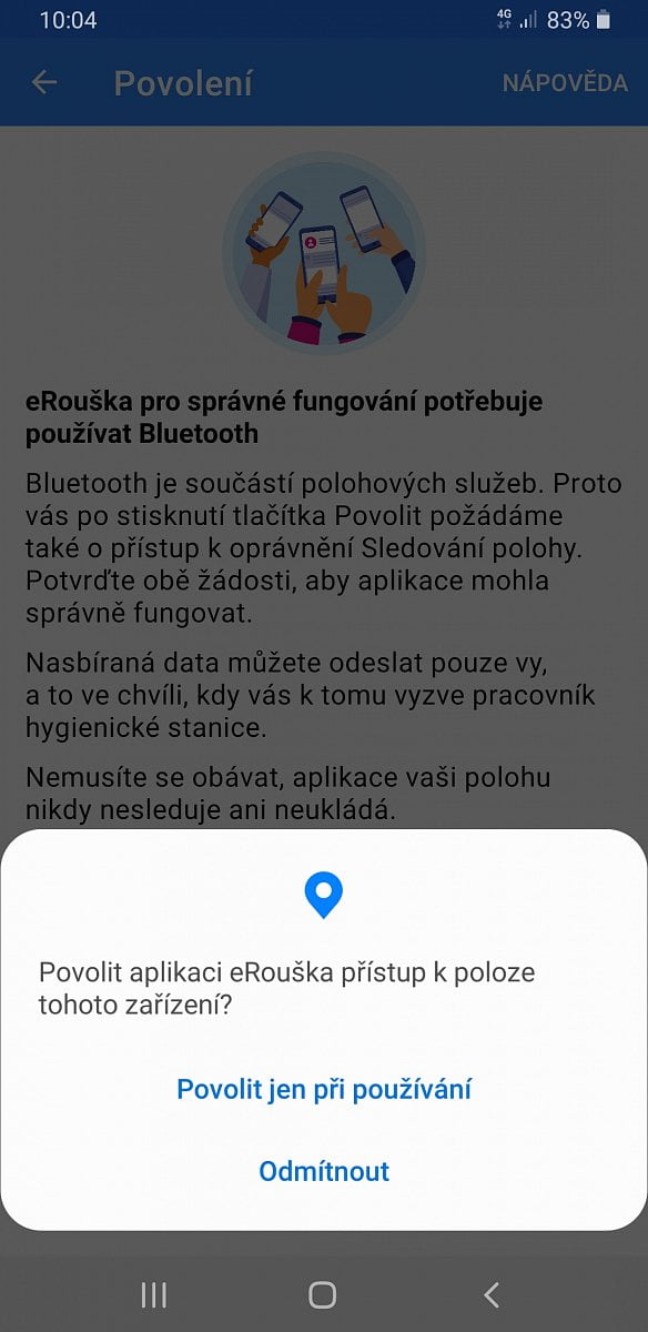 Aplikace eRouška přes Bluetooth sleduje kontakty s nakaženými