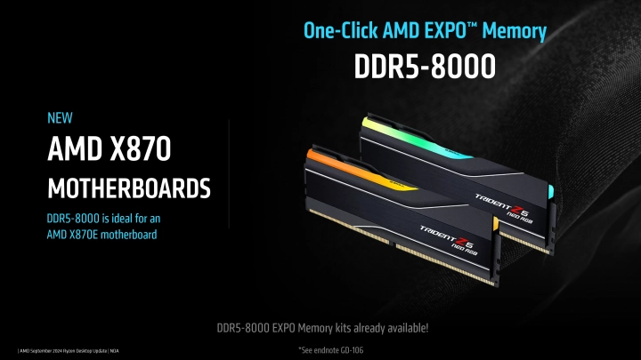 DDR5-8000 s EXPO na deskách X870 a X870E