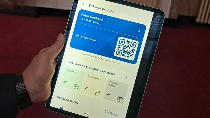 Takto vypadá nově EZKarta ministerstva zdravotnictví