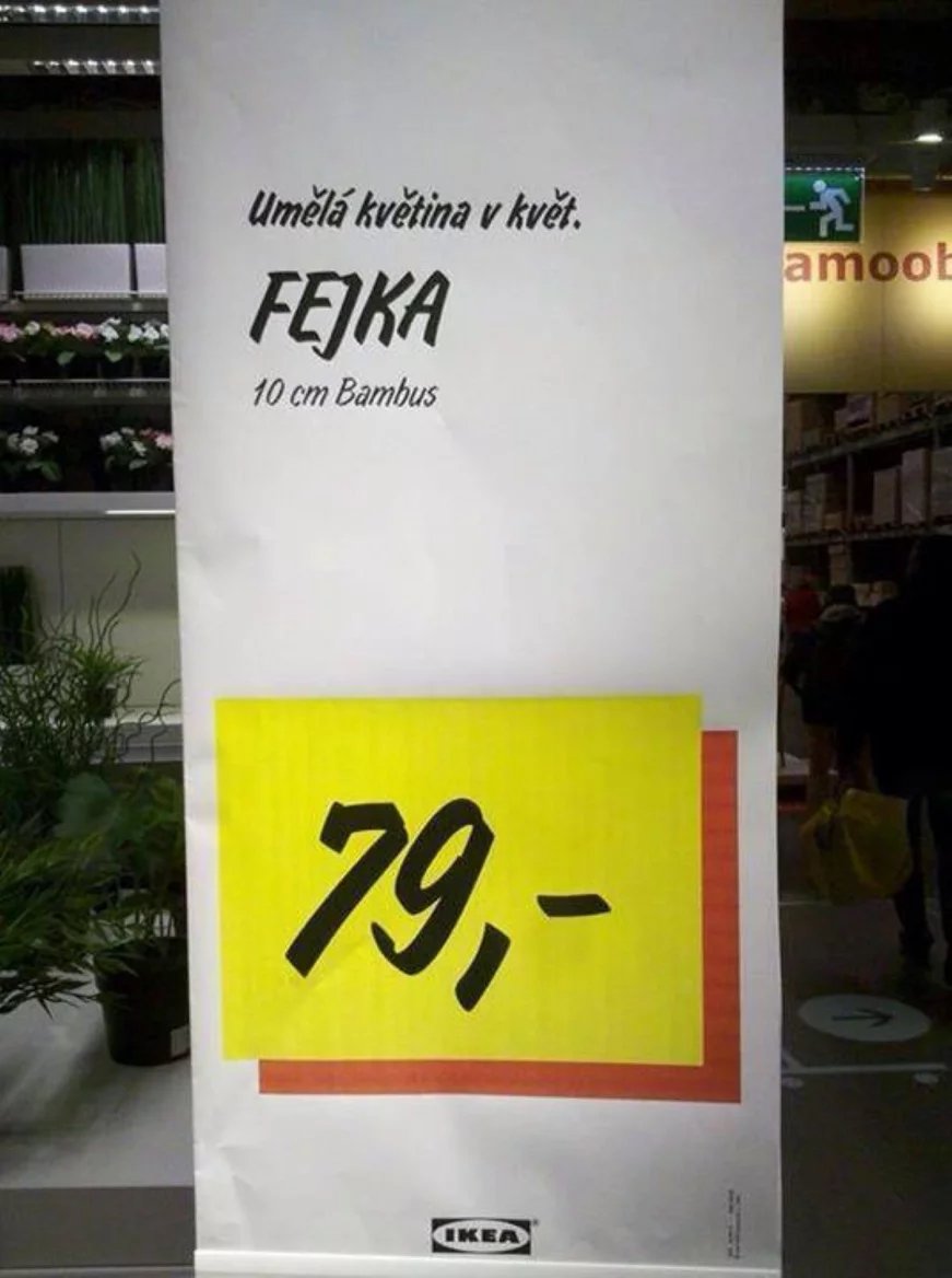IKEA a její název umělé květiny