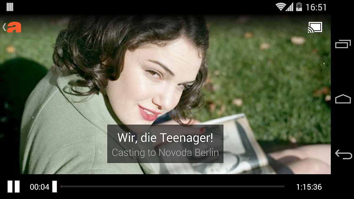 Ukázka z aplikace Arte pro operační systém Android