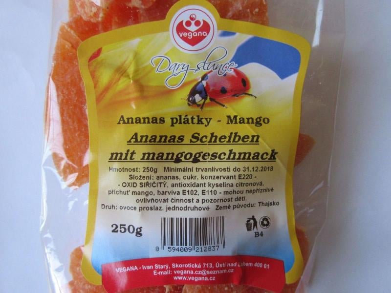 Ananas plátky Mango