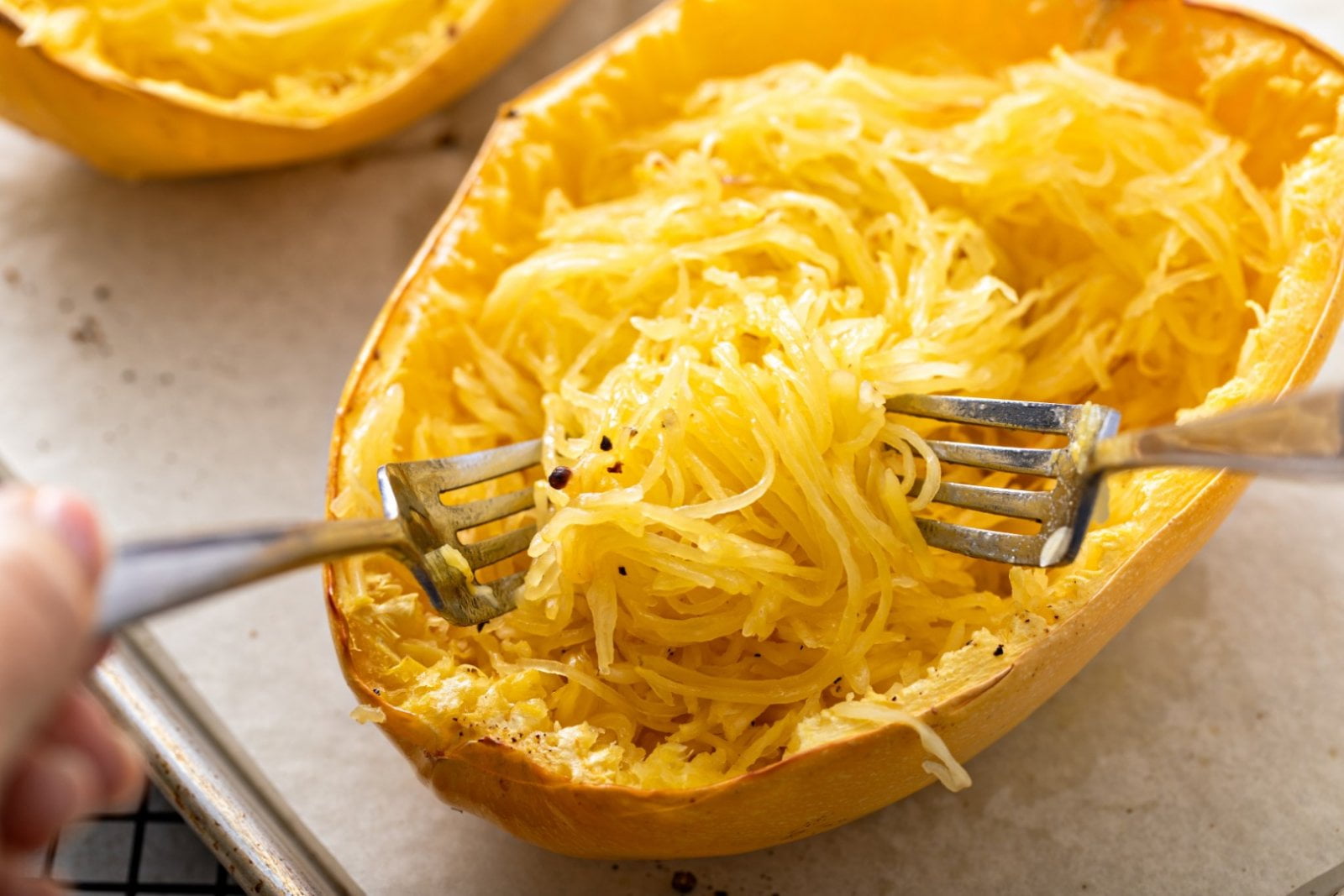 Špagetová dýně pečená
