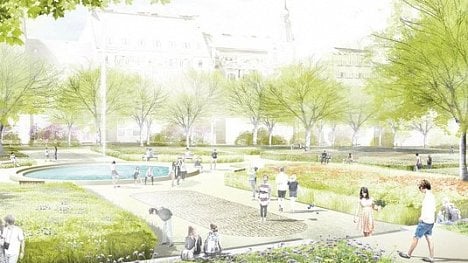 Náhledový obrázek - Praha opraví za 230 milionů korun park na Karlově náměstí. Přibude kavárna, hřiště a trhy