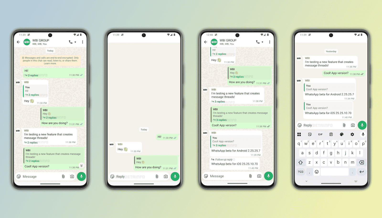 screenshot aplikace whatsapp