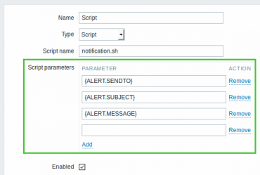 Zabbix 3.0 Script Parameters