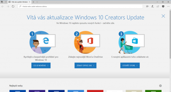 Vítejte ve Windows 10 Creator Update