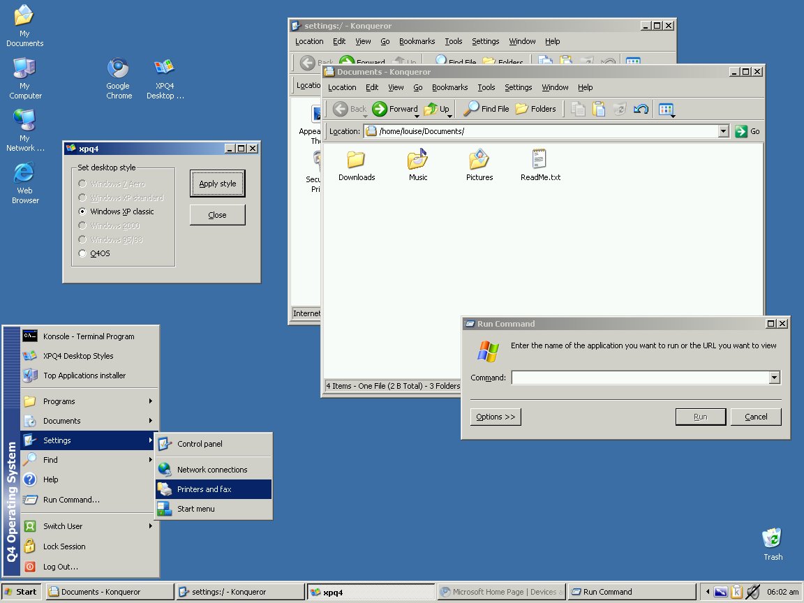 Q4OS: distro imitující Windows XP