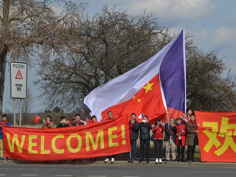  Vítání čínského prezidenta Si Ťin-pchinga v Praze