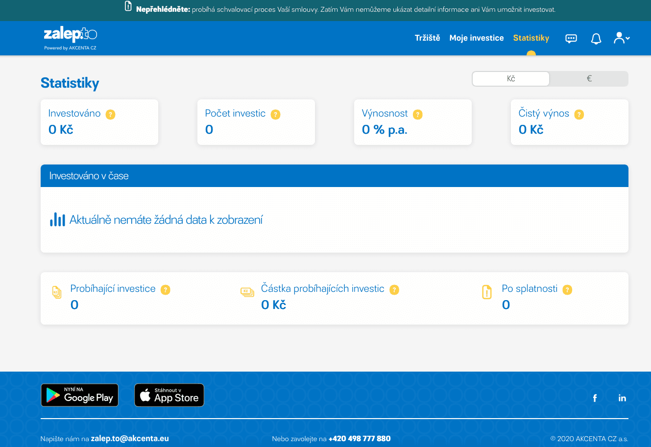 Registrace do portálu Zalep.to, investování přes faktury. (01/2021)