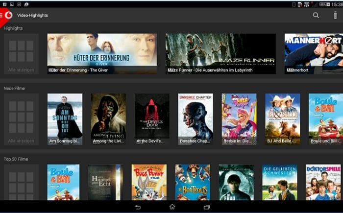 Aplikace Vodafone TV Manager