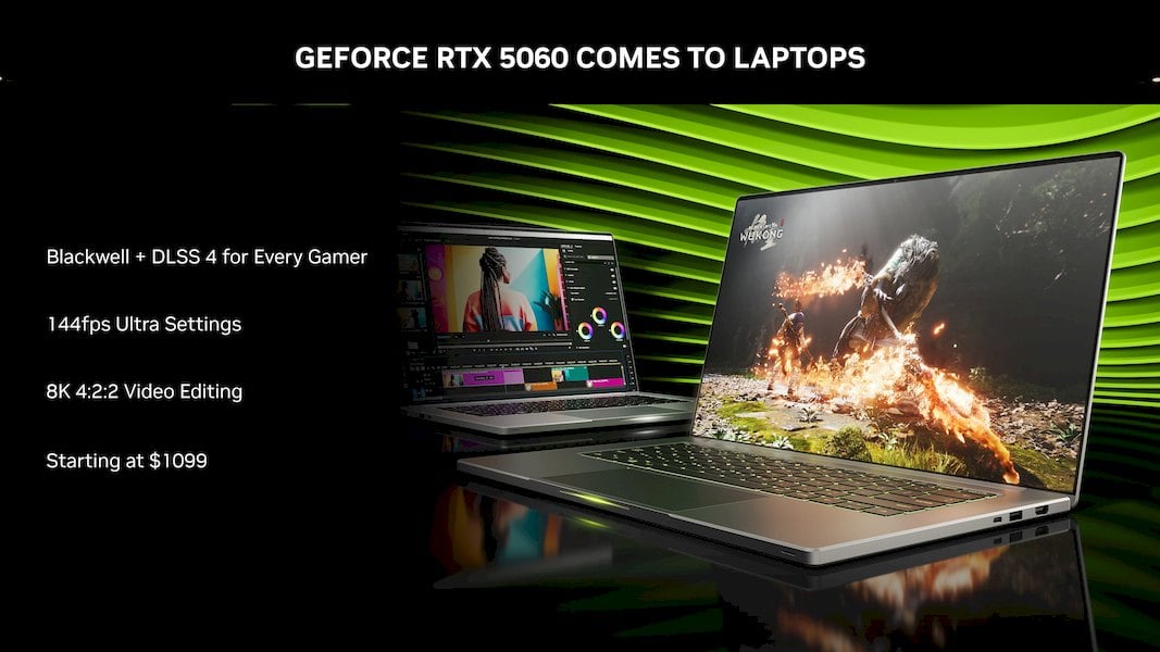 Nvidia uvádí GeForce RTX 5060 pro notebooky