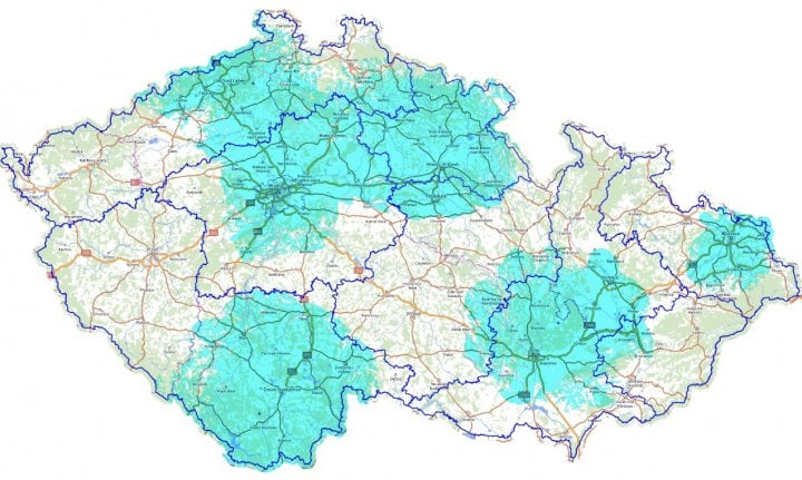 Autor: Seznam.cz Orientační pokrytí DAB+ sítě Play.cz (červen 2025)