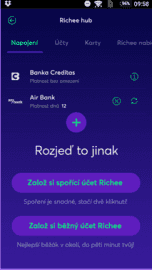 Běžný účet Richee.