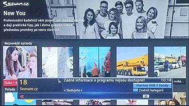 Seznam.cz TV – informace o kanálu. Jak vidíte – nic tu není.