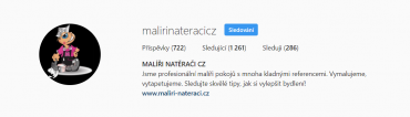 Výstižně napsané bio mají na Instagramu Malíři a natěrači.