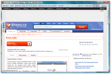Zobrazení stránky pomocí tlačítka Styl Web.