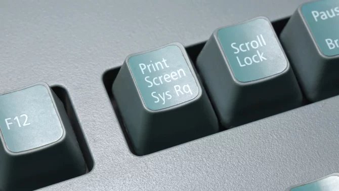 klávesa pro screenshot obrazovky