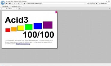 <p>ACID 3 test v Turbo režimu</p>