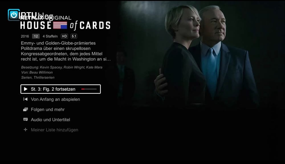 Ukázka běžícího Netflixu v MR 401