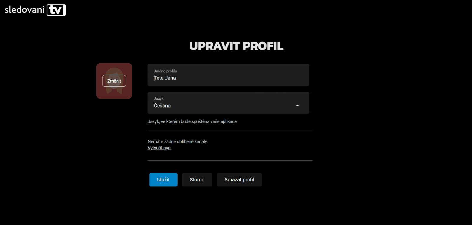 Uživatelské profily na SledováníTV