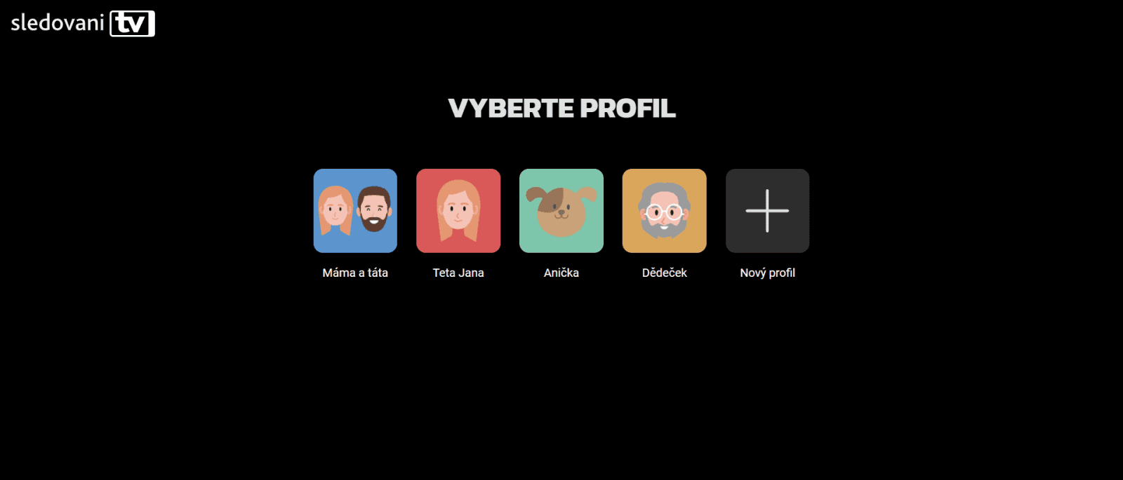 Uživatelské profily na SledováníTV