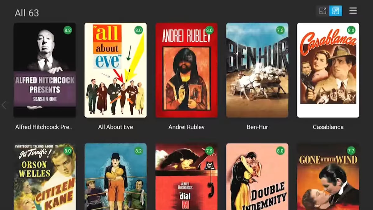 Zidoo X20 Pro - Seznam souborů