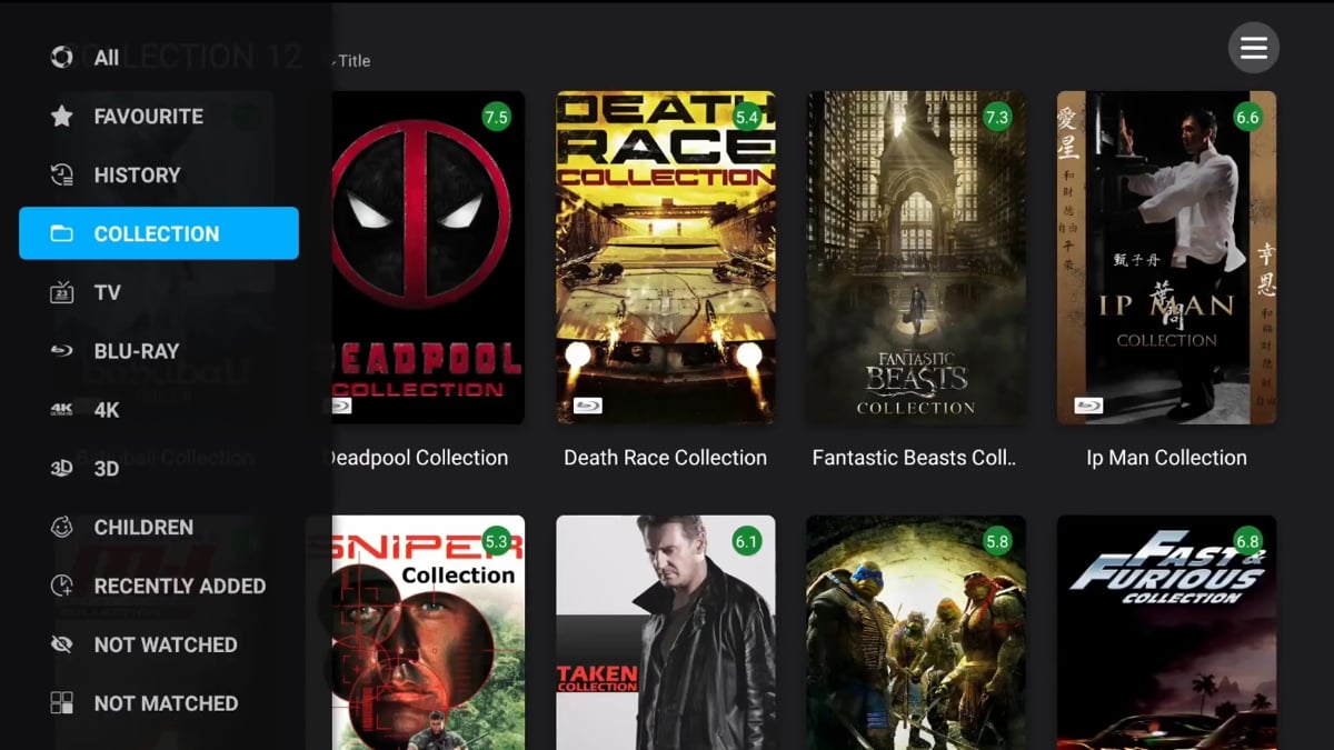 Zidoo X20 Pro - Seznam souborů