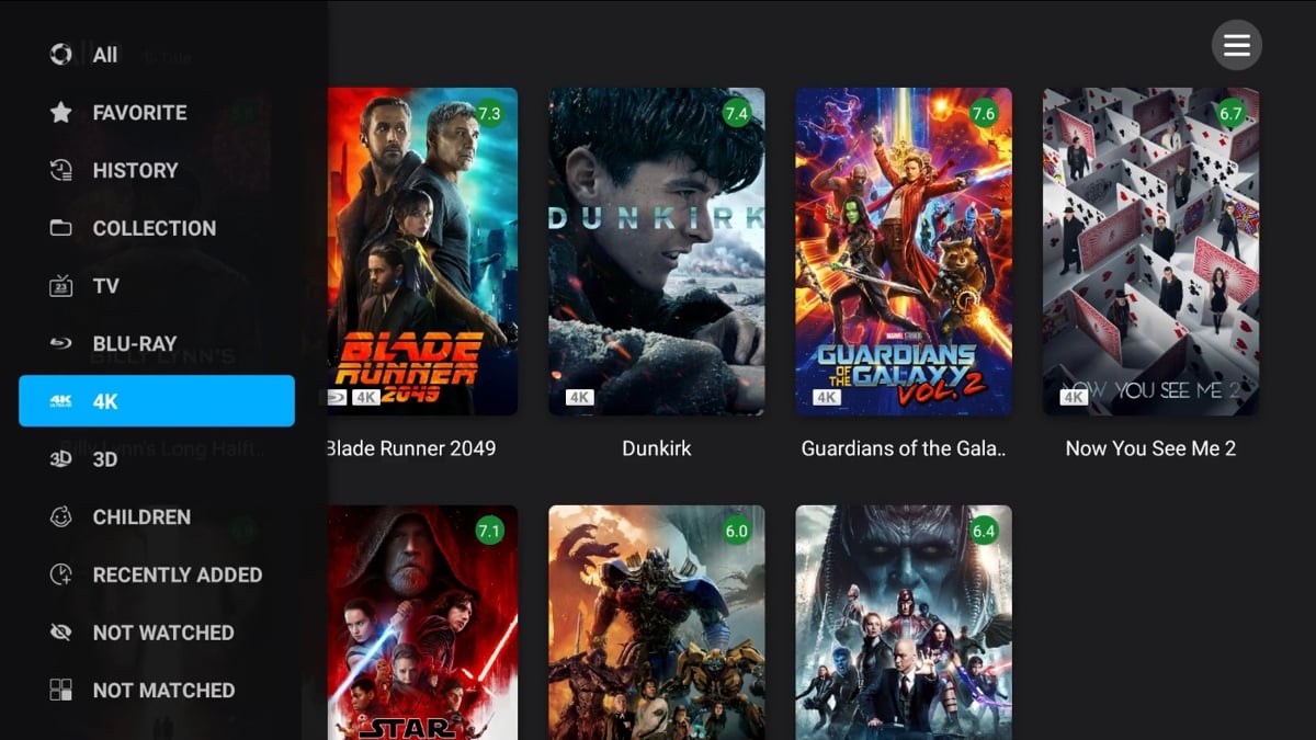 Zidoo X20 Pro - Seznam souborů